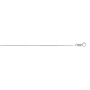 10K White Gold (0.6mm) Box Bracelet 7.5"