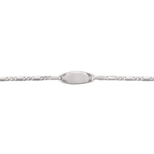 10K White Gold Baby ID Bracelet