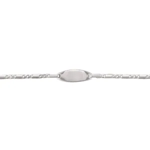 10K White Gold Baby ID Bracelet