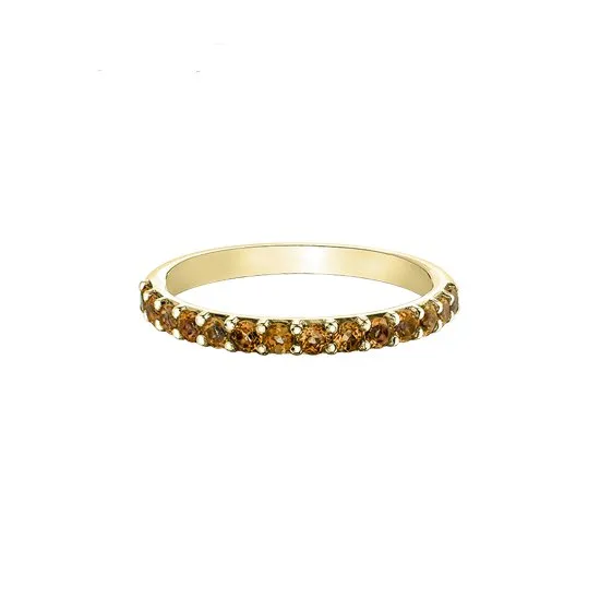 10K Yellow Gold (November) Birthstone Citrine Stackable Band