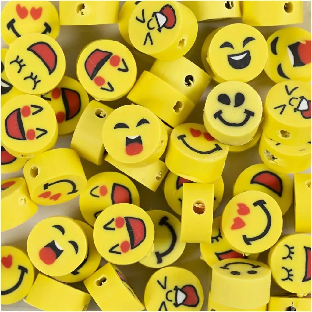 10mm Smiley Figure Beads – Make Personalized Bracelets, Necklaces & Earrings
