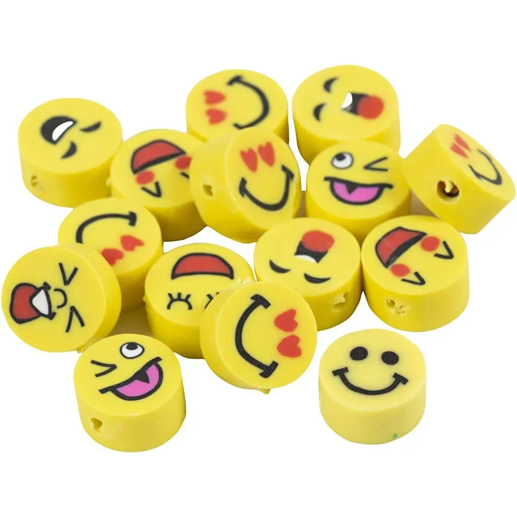 10mm Smiley Figure Beads – Make Personalized Bracelets, Necklaces & Earrings
