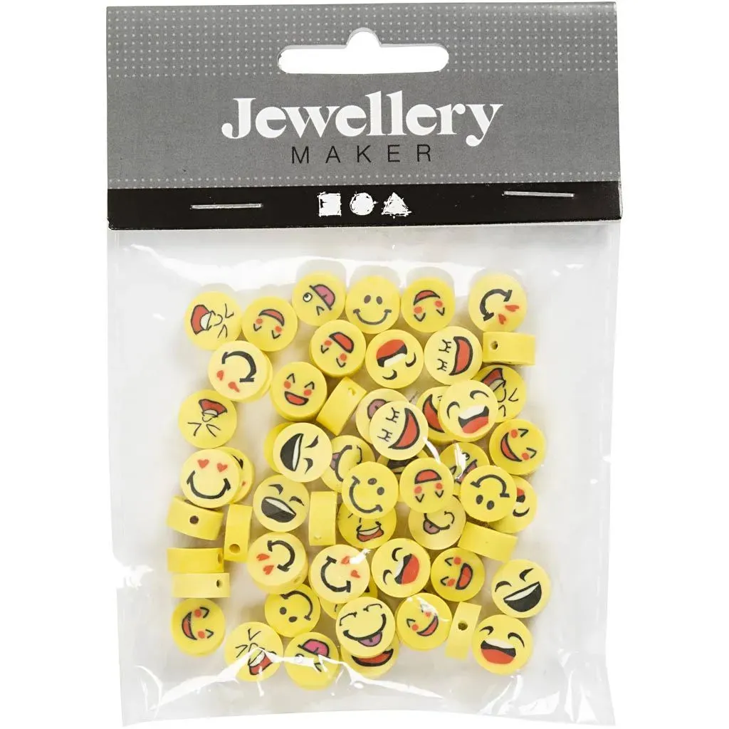 10mm Smiley Figure Beads – Make Personalized Bracelets, Necklaces & Earrings