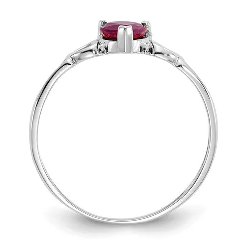 14k or 10k Gold Genuine Heart Petite Birthstone Rings
