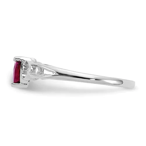 14k or 10k Gold Genuine Heart Petite Birthstone Rings