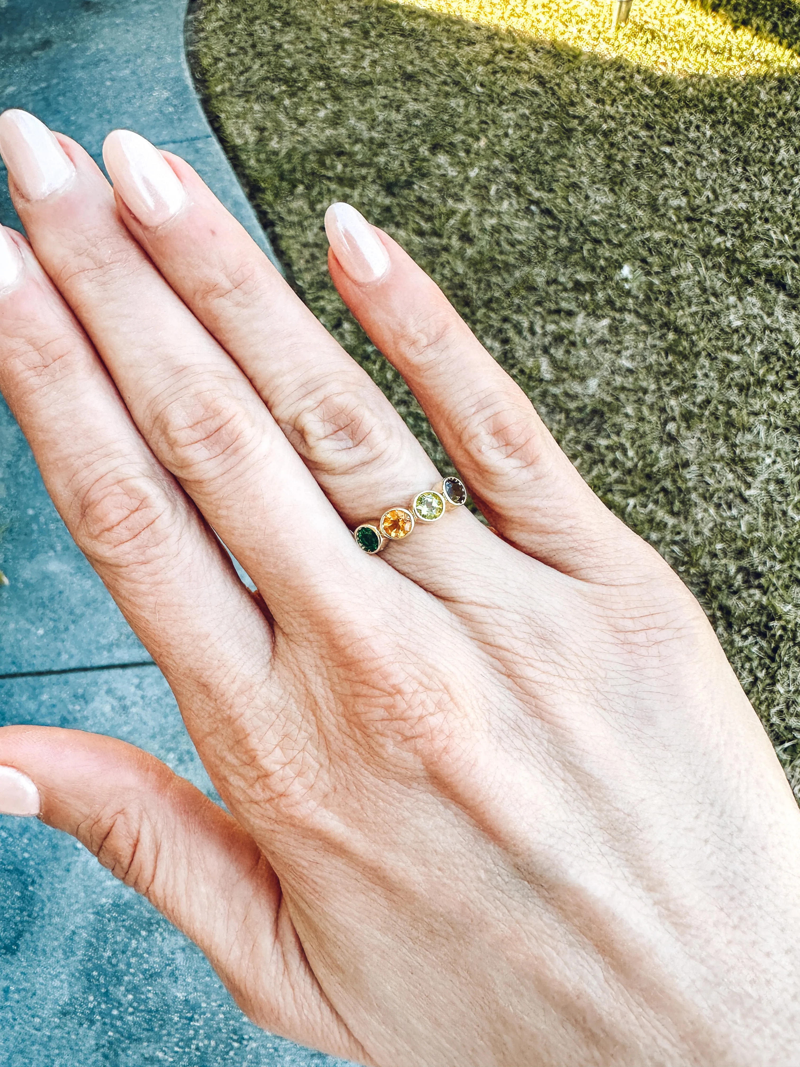 14K Single Bezel Ring