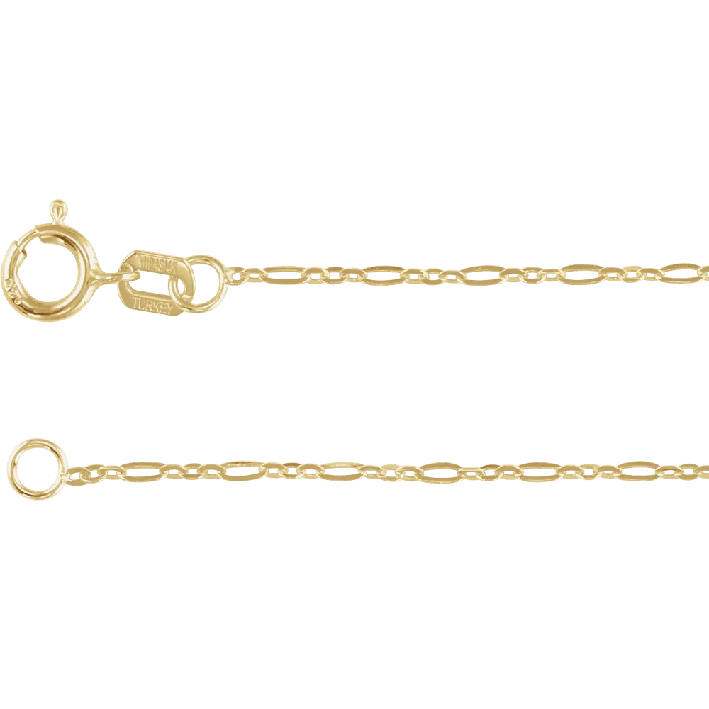 14K Yellow Gold Figaro Chain