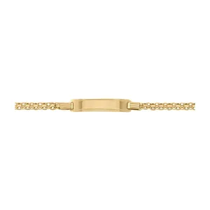 14K Yellow Gold Ladies ID Bracelet 7"