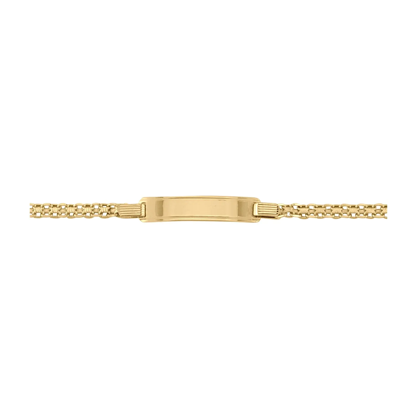 14K Yellow Gold Ladies ID Bracelet 7"
