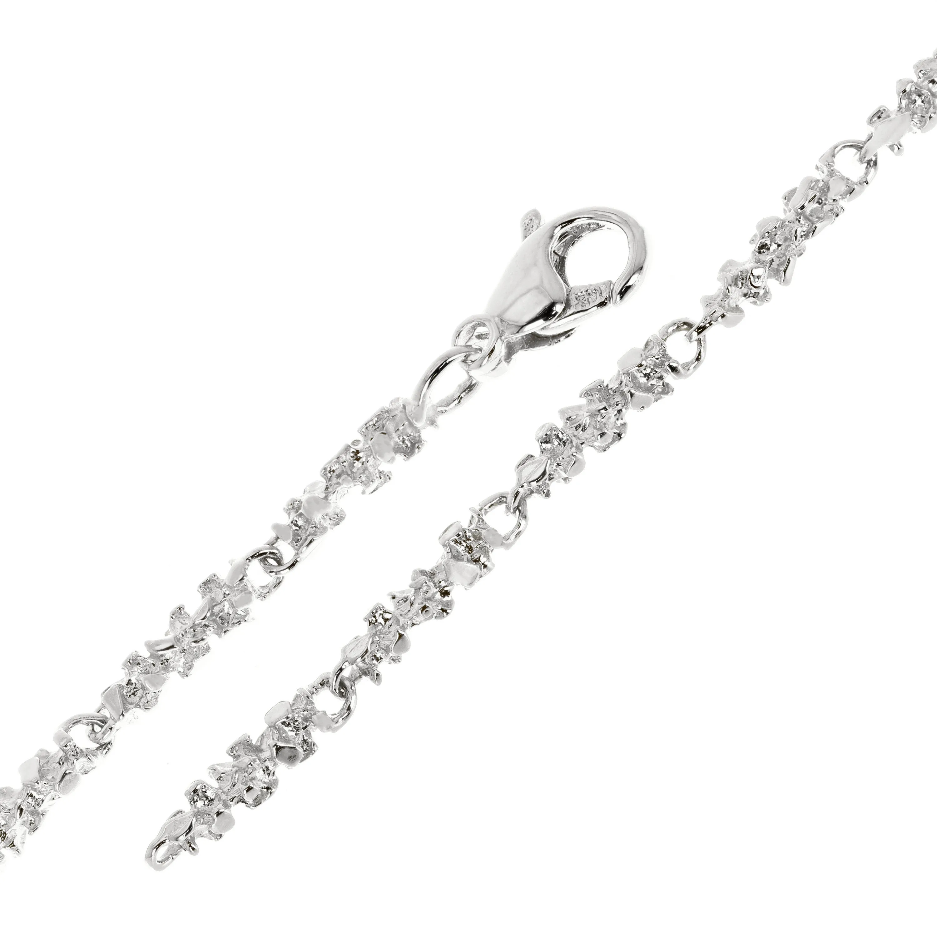 14k Yellow White or Rose Gold Nugget Bracelet 7"