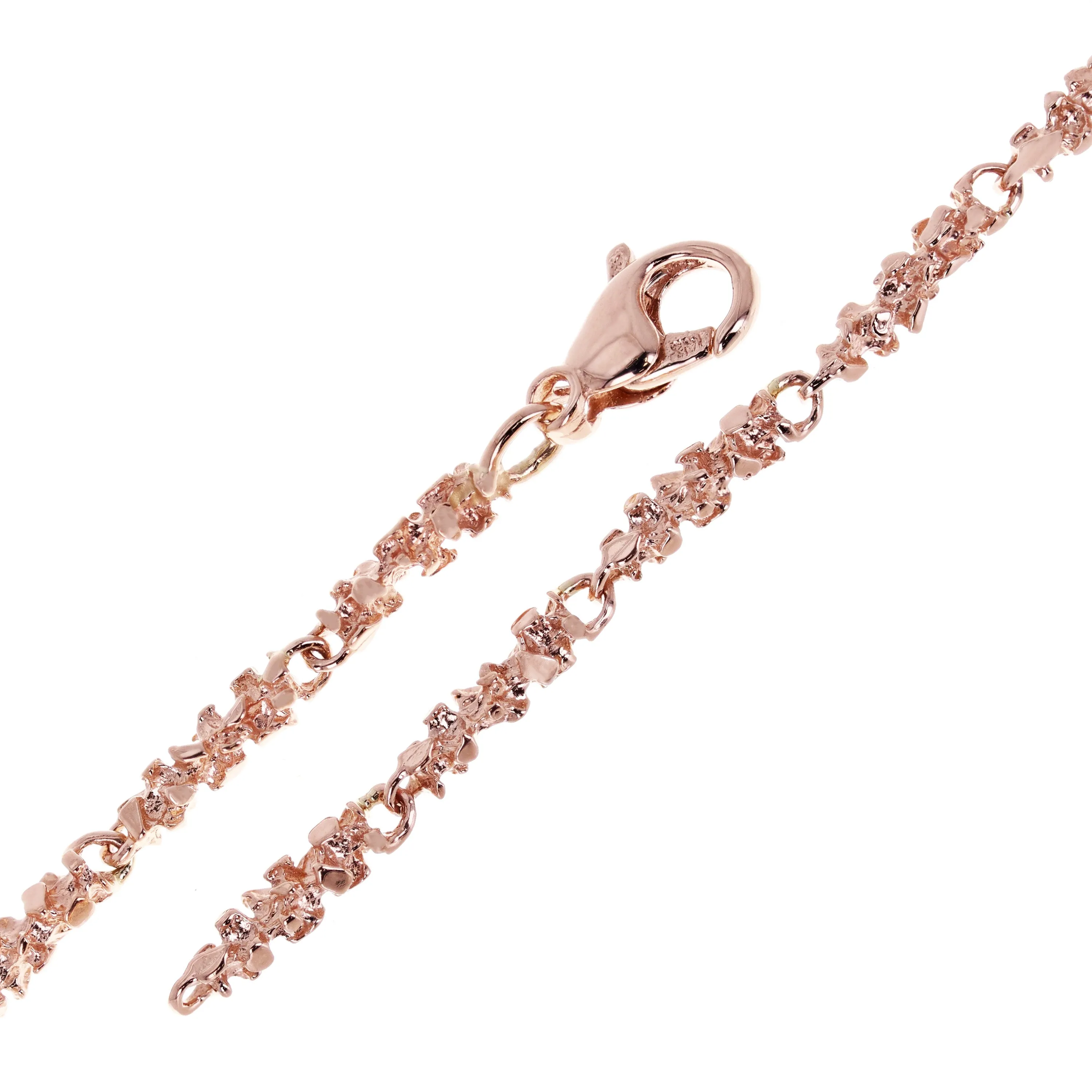 14k Yellow White or Rose Gold Nugget Bracelet 7"
