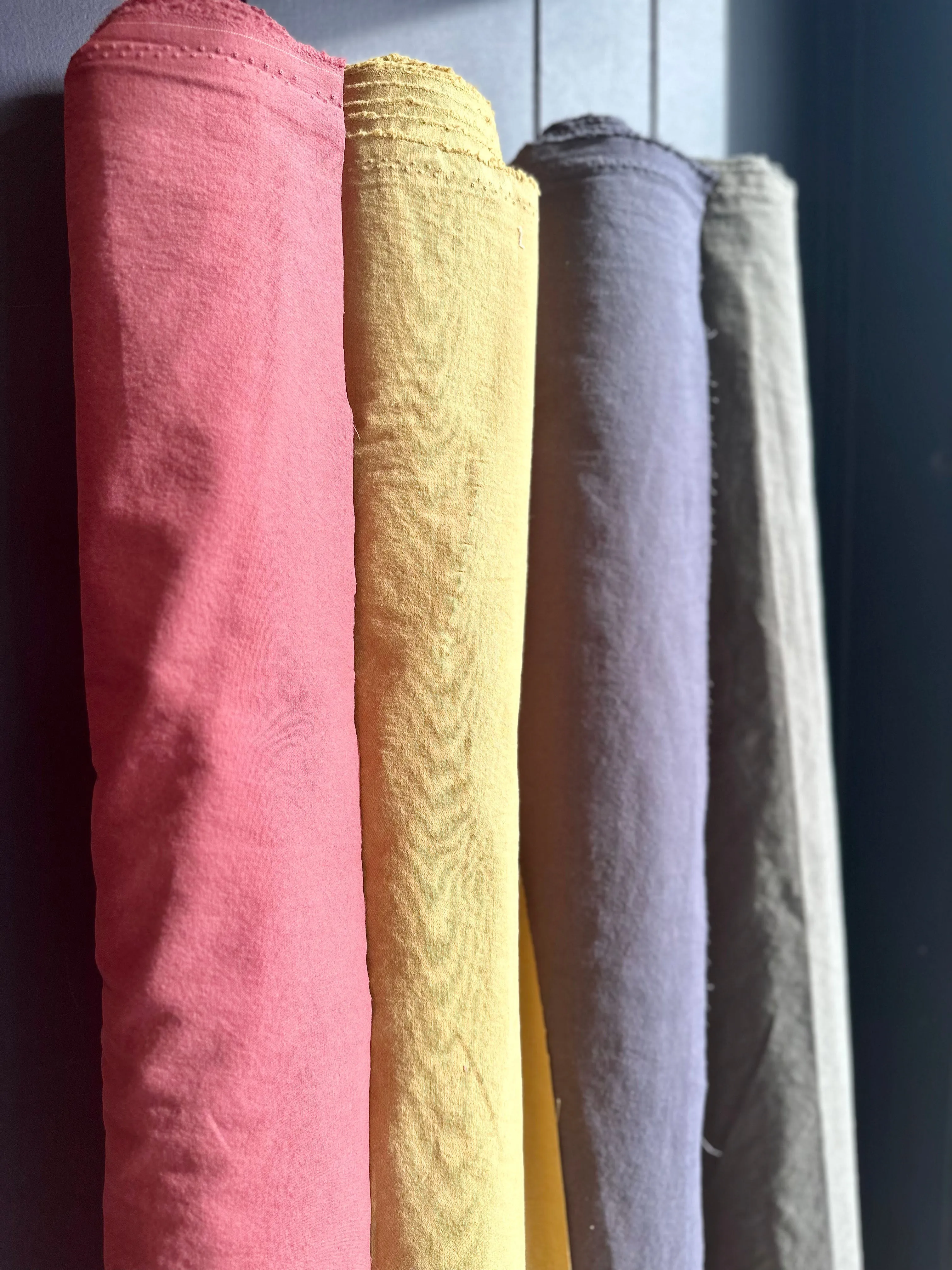 1.7 MTR REMNANT 7.1 oz 100% Organic Washed Cotton - Blush
