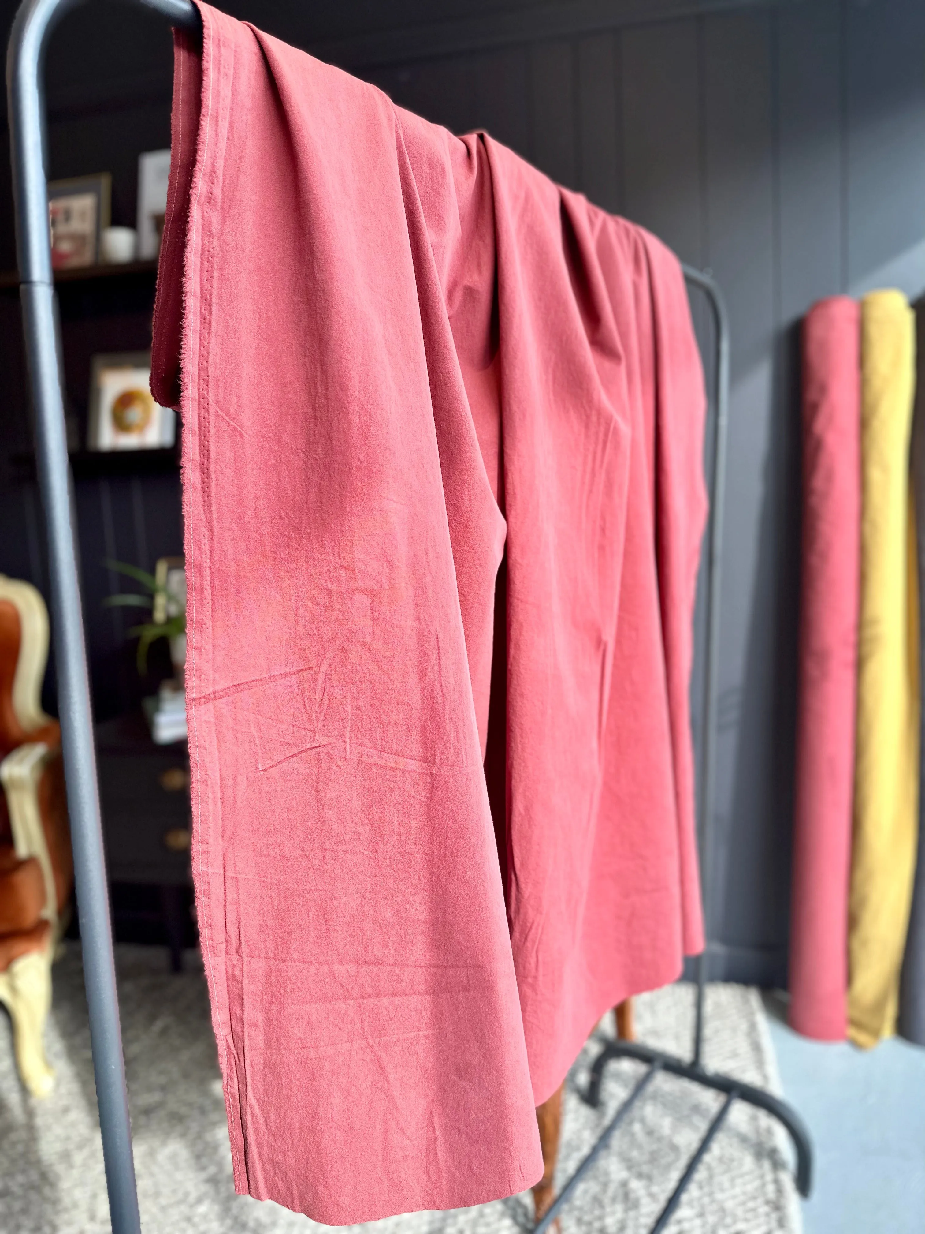1.7 MTR REMNANT 7.1 oz 100% Organic Washed Cotton - Blush
