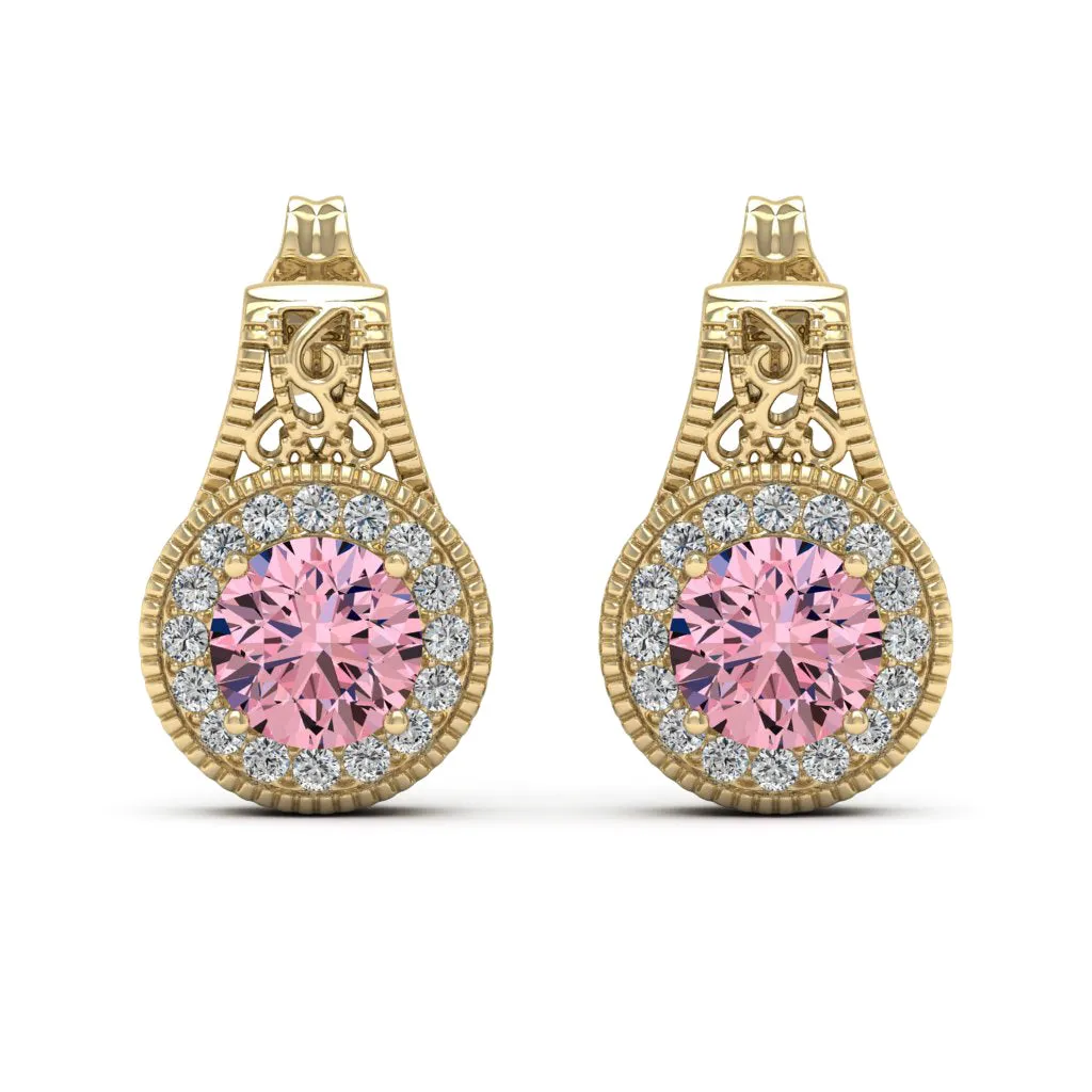 2.00 d.e.w cts Jocelyn Moissanite Stud Earrings