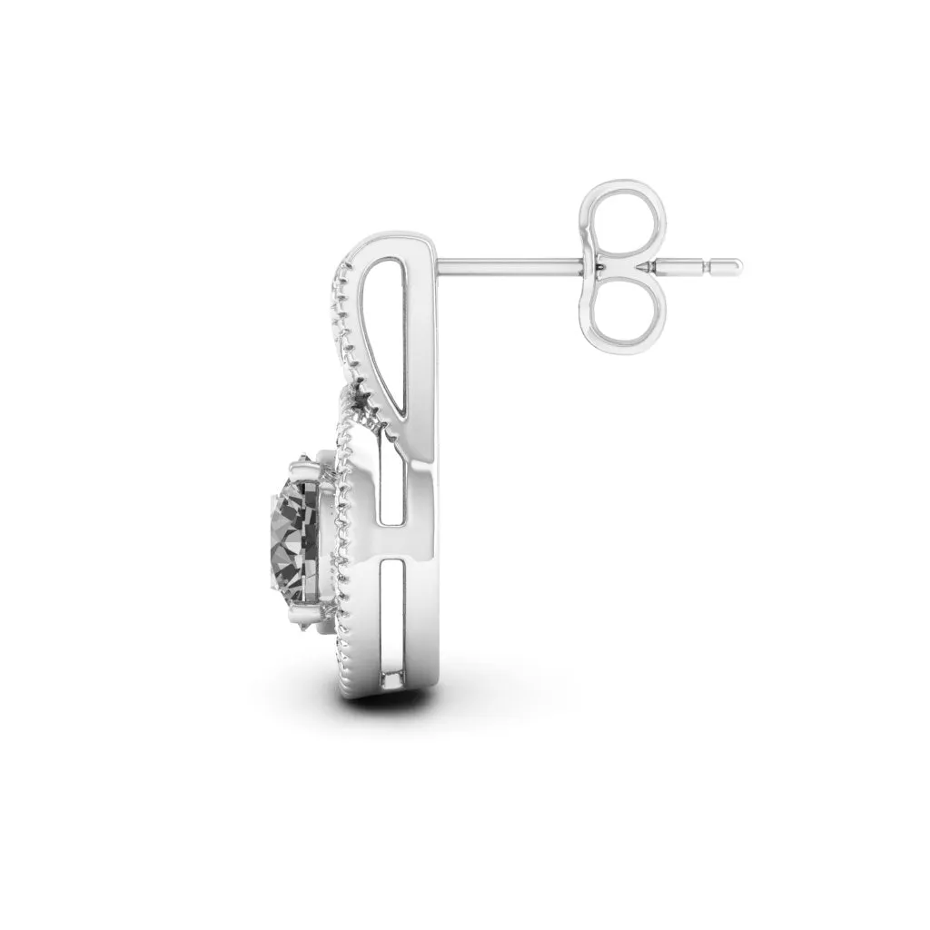 2.00 d.e.w cts Jocelyn Moissanite Stud Earrings