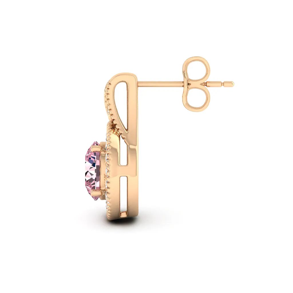 2.00 d.e.w cts Jocelyn Moissanite Stud Earrings