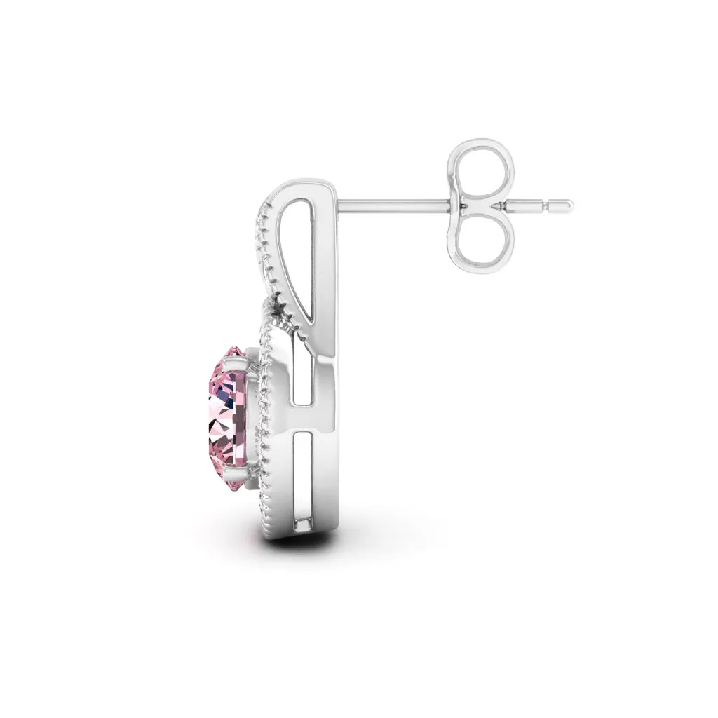 2.00 d.e.w cts Jocelyn Moissanite Stud Earrings