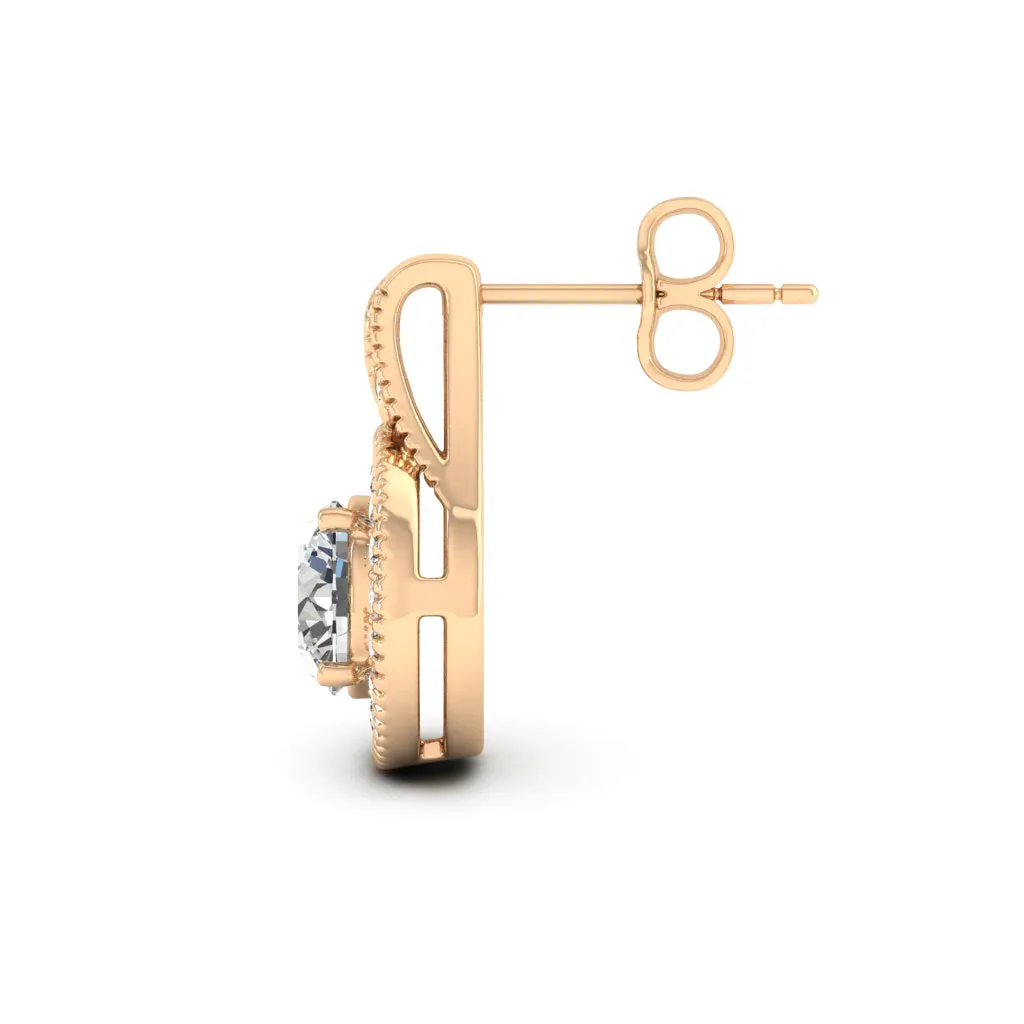 2.00 d.e.w cts Jocelyn Moissanite Stud Earrings