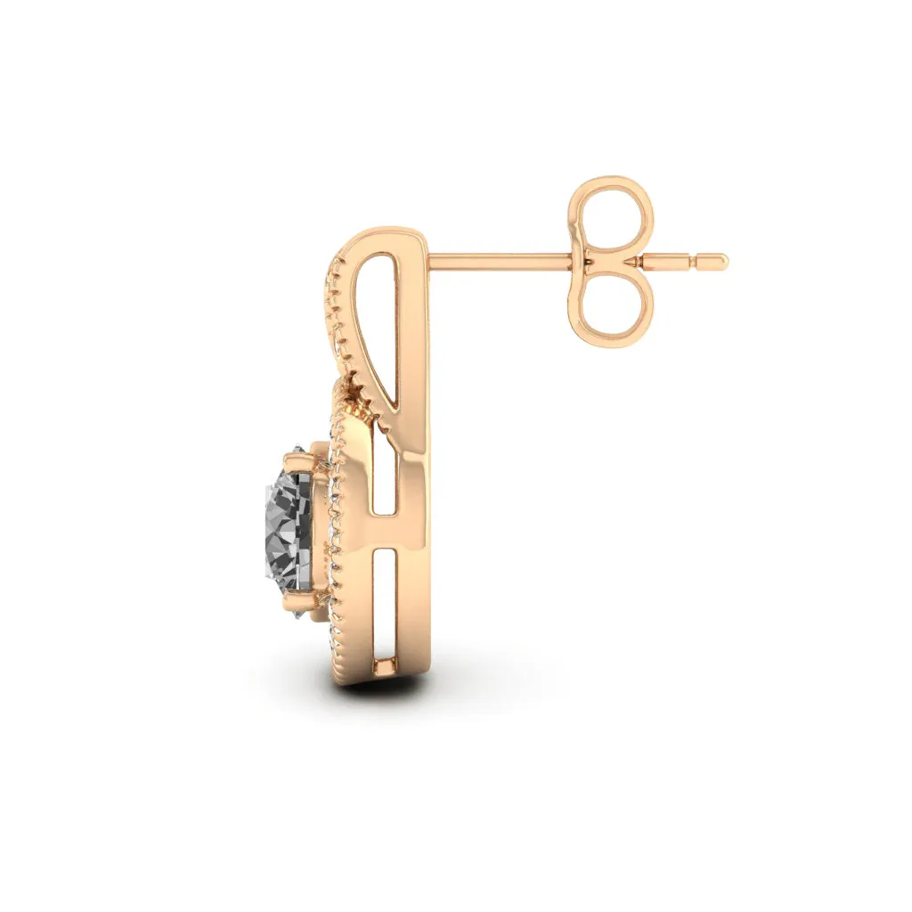 2.00 d.e.w cts Jocelyn Moissanite Stud Earrings