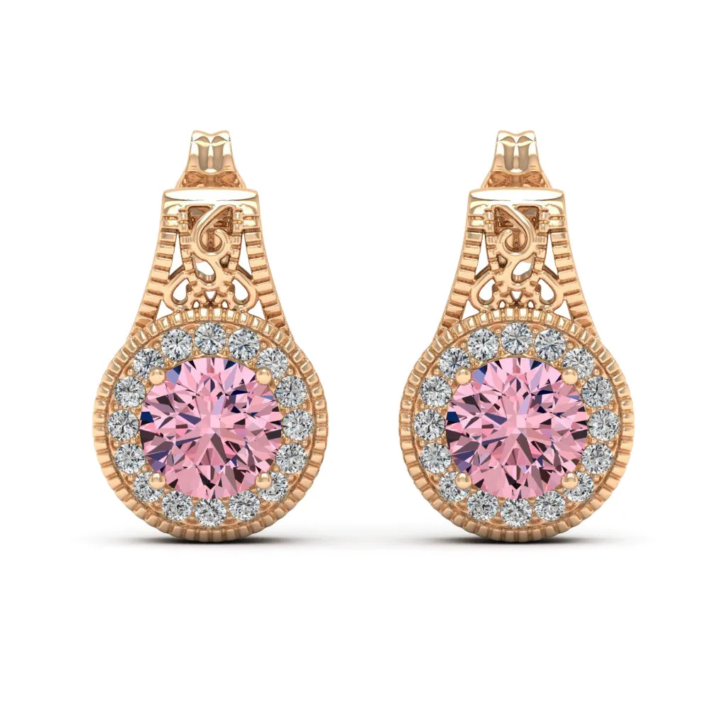 2.00 d.e.w cts Jocelyn Moissanite Stud Earrings