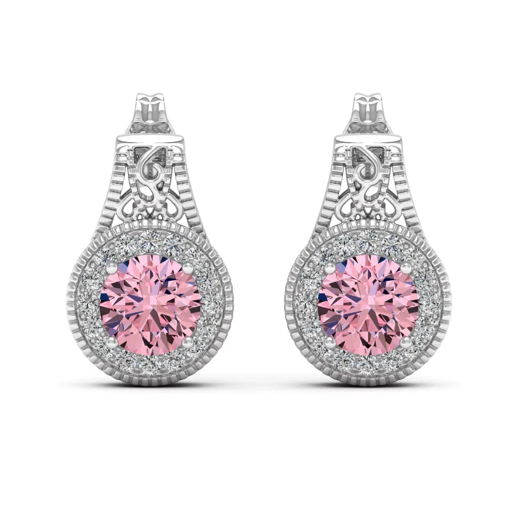 2.00 d.e.w cts Jocelyn Moissanite Stud Earrings
