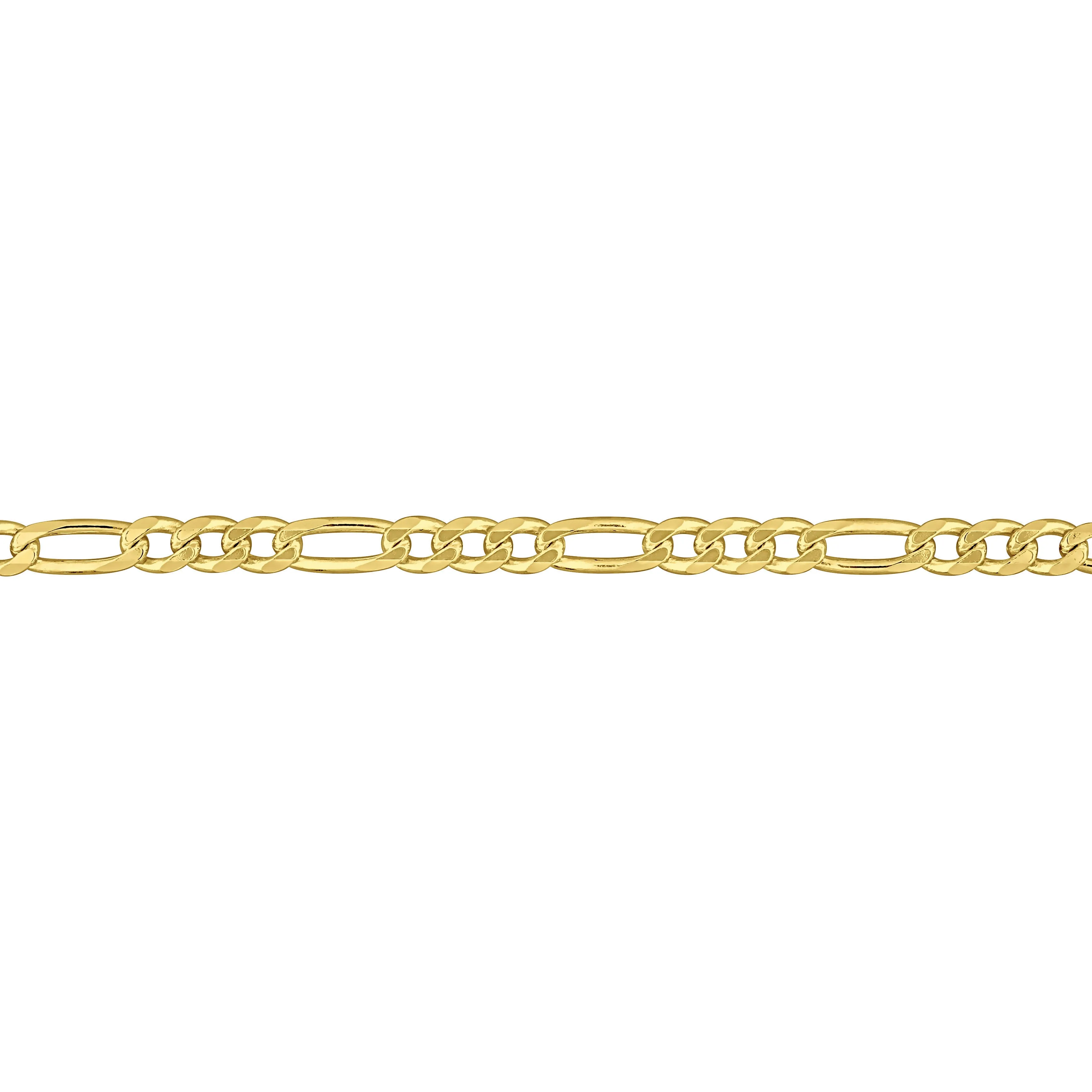 3.8MM PLATED FIGARO BRACELET/ANKLET