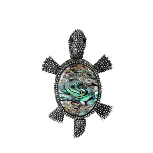 5.6cm Enamel Shell Sea Turtle Brooches for Women Unisex Animal Pin Backed Party Gifts