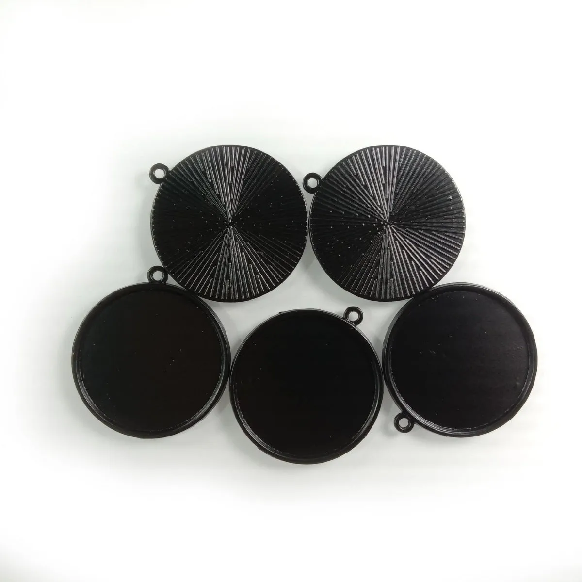 5pcs Cabochon Bases 18mm 30mm ID Antique Bronze Silver Gold Colour Charms Pendant Metal