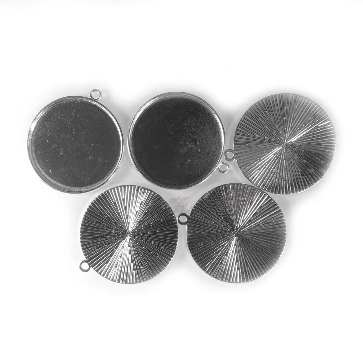 5pcs Cabochon Bases 18mm 30mm ID Antique Bronze Silver Gold Colour Charms Pendant Metal