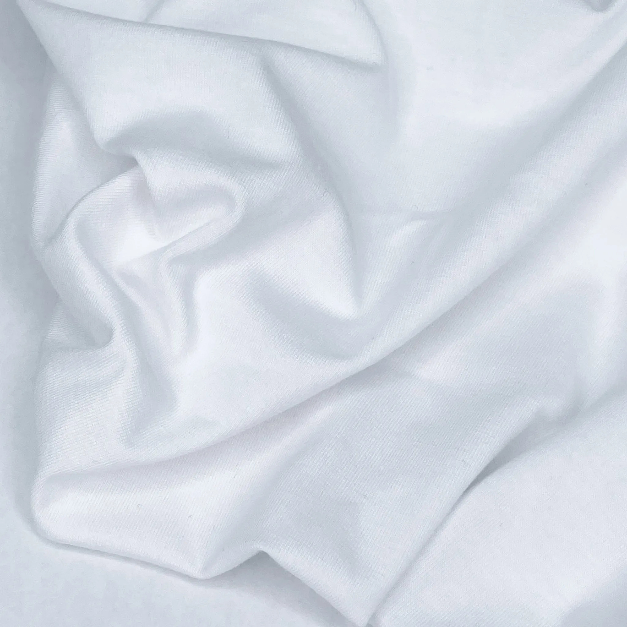 .65 MTR REMNANT 5.9oz Cotton TENCEL™ Modal Knit - White