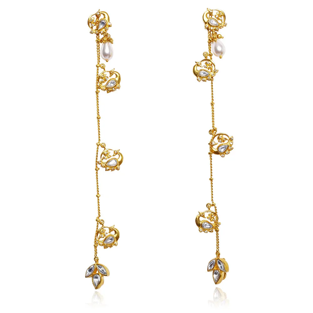 92.5 Sterling Silver Swan Studs With Optional Earchain