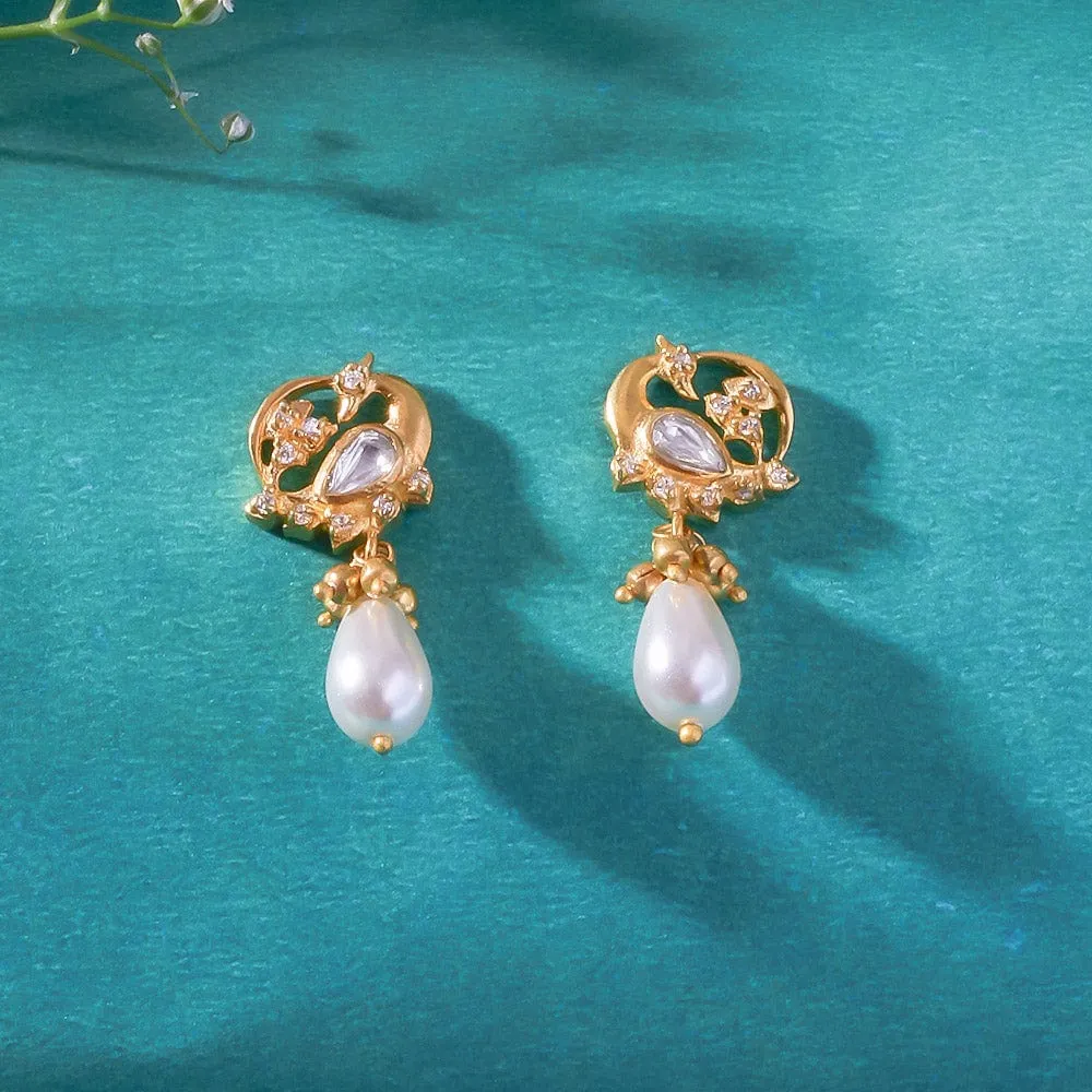 92.5 Sterling Silver Swan Studs With Optional Earchain