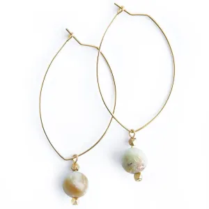 Amazonite Lenny Earrings: Handcrafted Gemstone Jewelry in Gold