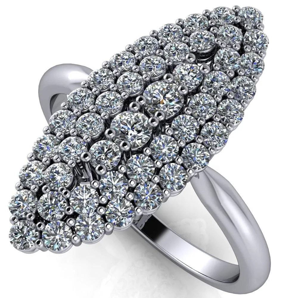 Anastasia  MicroPave Diamonds Marquise Shaped Statement Ring