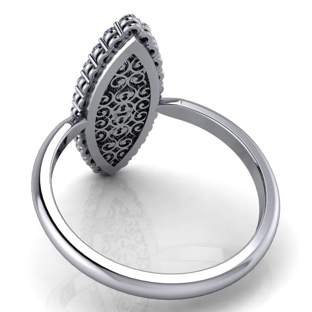 Anastasia  MicroPave Diamonds Marquise Shaped Statement Ring