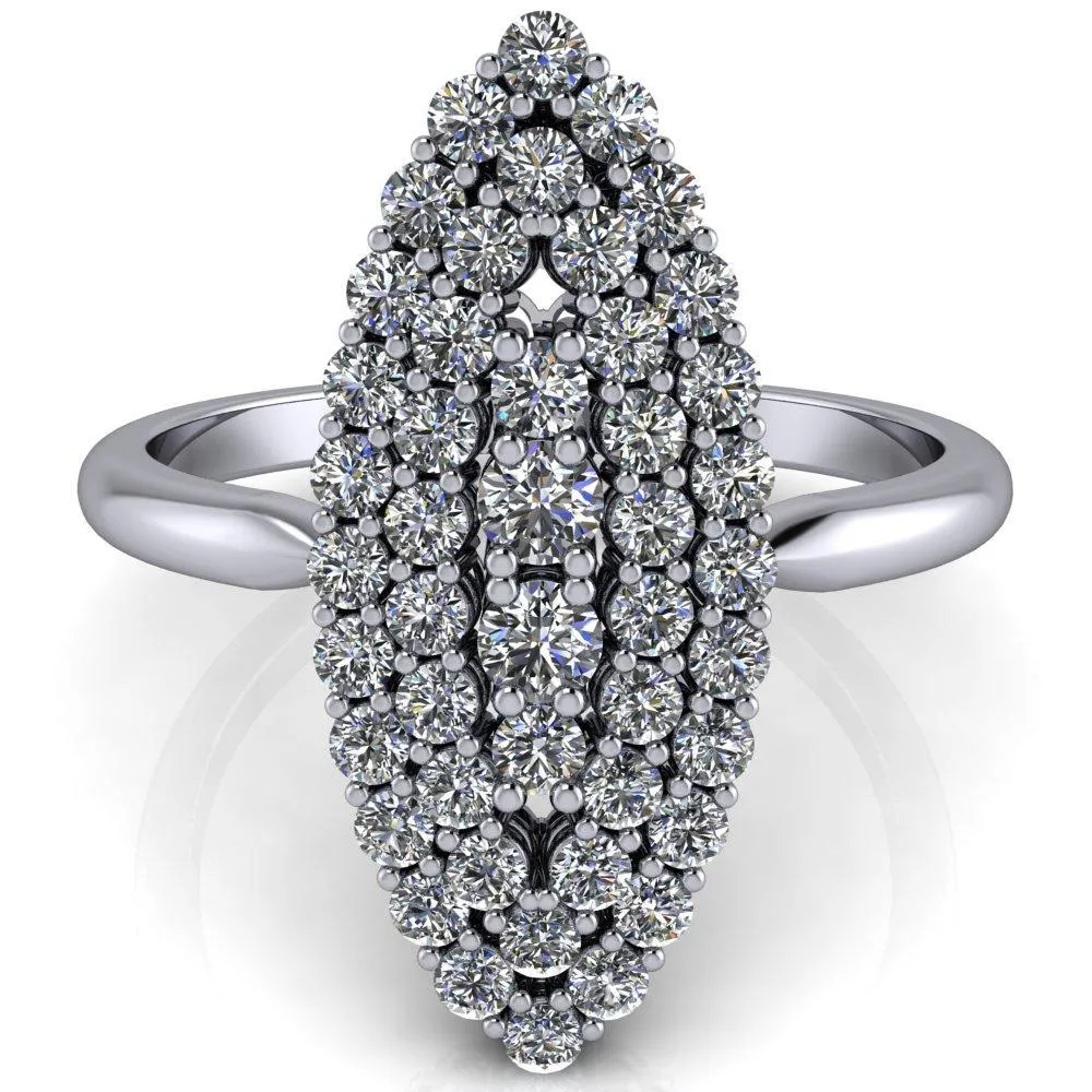 Anastasia  MicroPave Diamonds Marquise Shaped Statement Ring