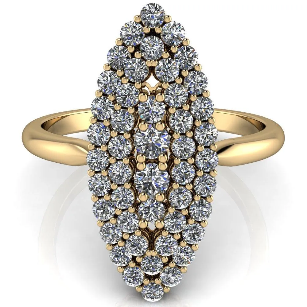 Anastasia  MicroPave Diamonds Marquise Shaped Statement Ring