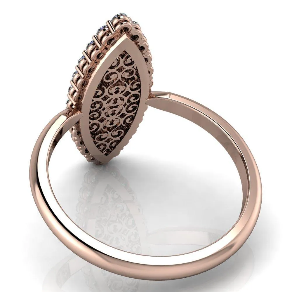 Anastasia  MicroPave Diamonds Marquise Shaped Statement Ring