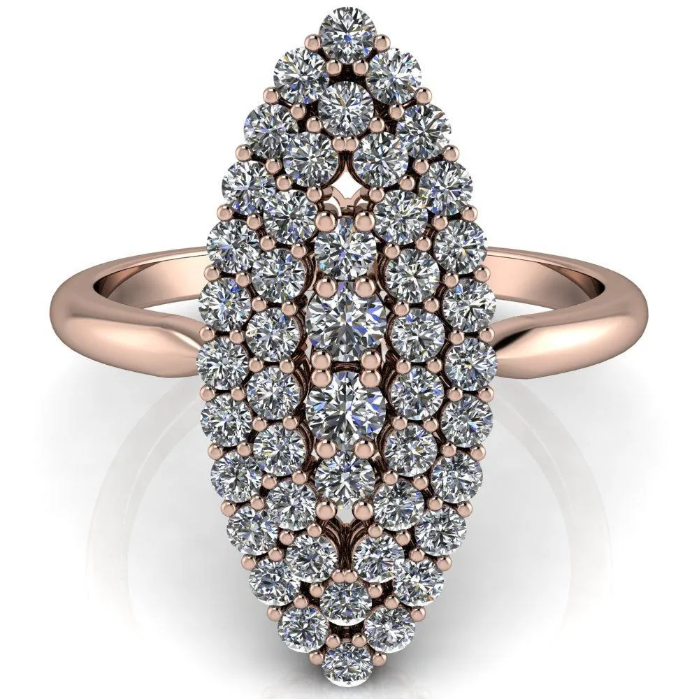 Anastasia  MicroPave Diamonds Marquise Shaped Statement Ring
