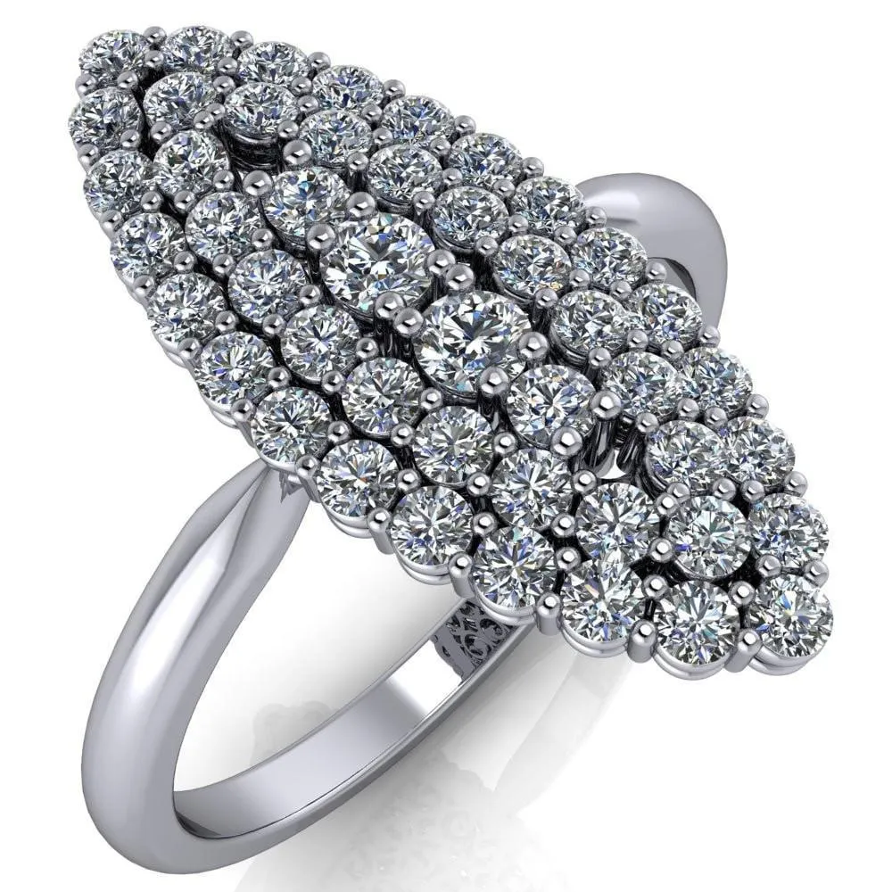 Anastasia  MicroPave Diamonds Marquise Shaped Statement Ring