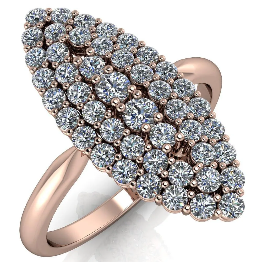 Anastasia  MicroPave Diamonds Marquise Shaped Statement Ring