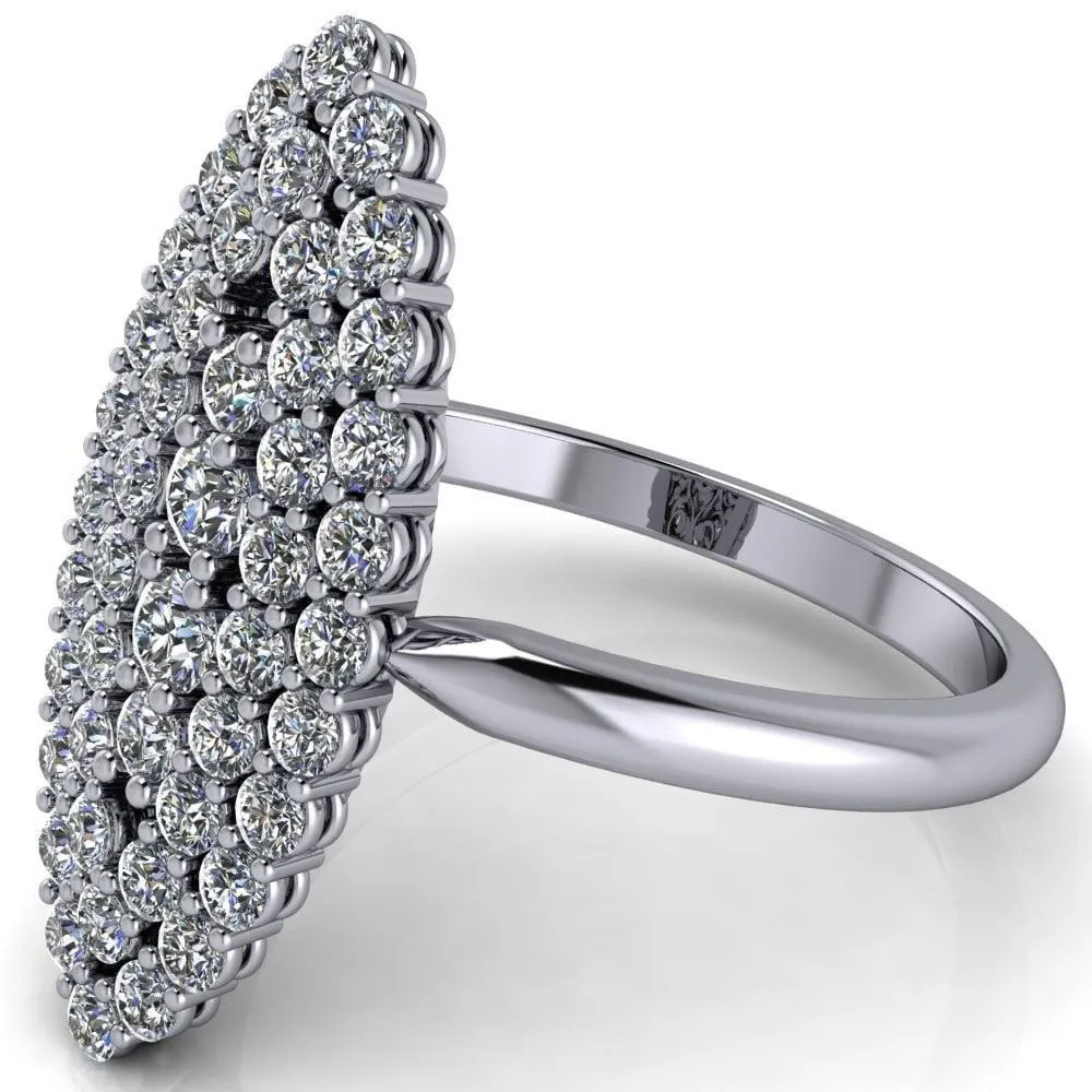 Anastasia  MicroPave Diamonds Marquise Shaped Statement Ring