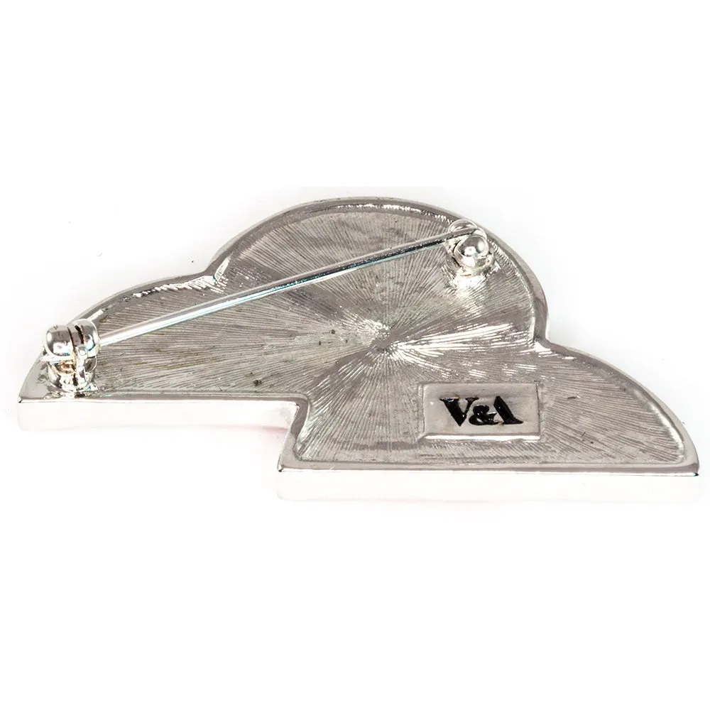 Art Deco Fan-Shaped Brooch
