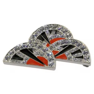 Art Deco Fan-Shaped Brooch