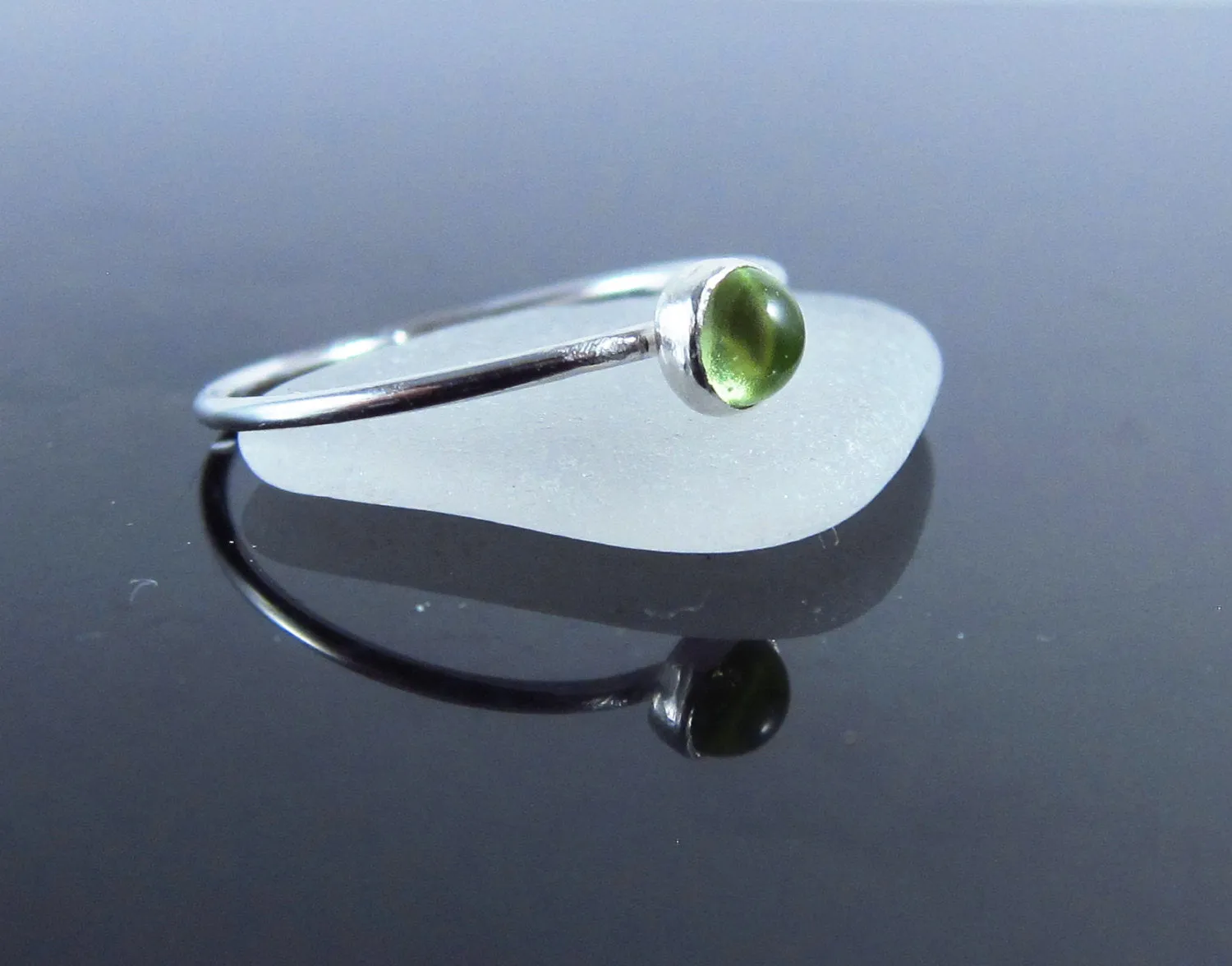 August Birthstone Ring Peridot-Sterling Silver