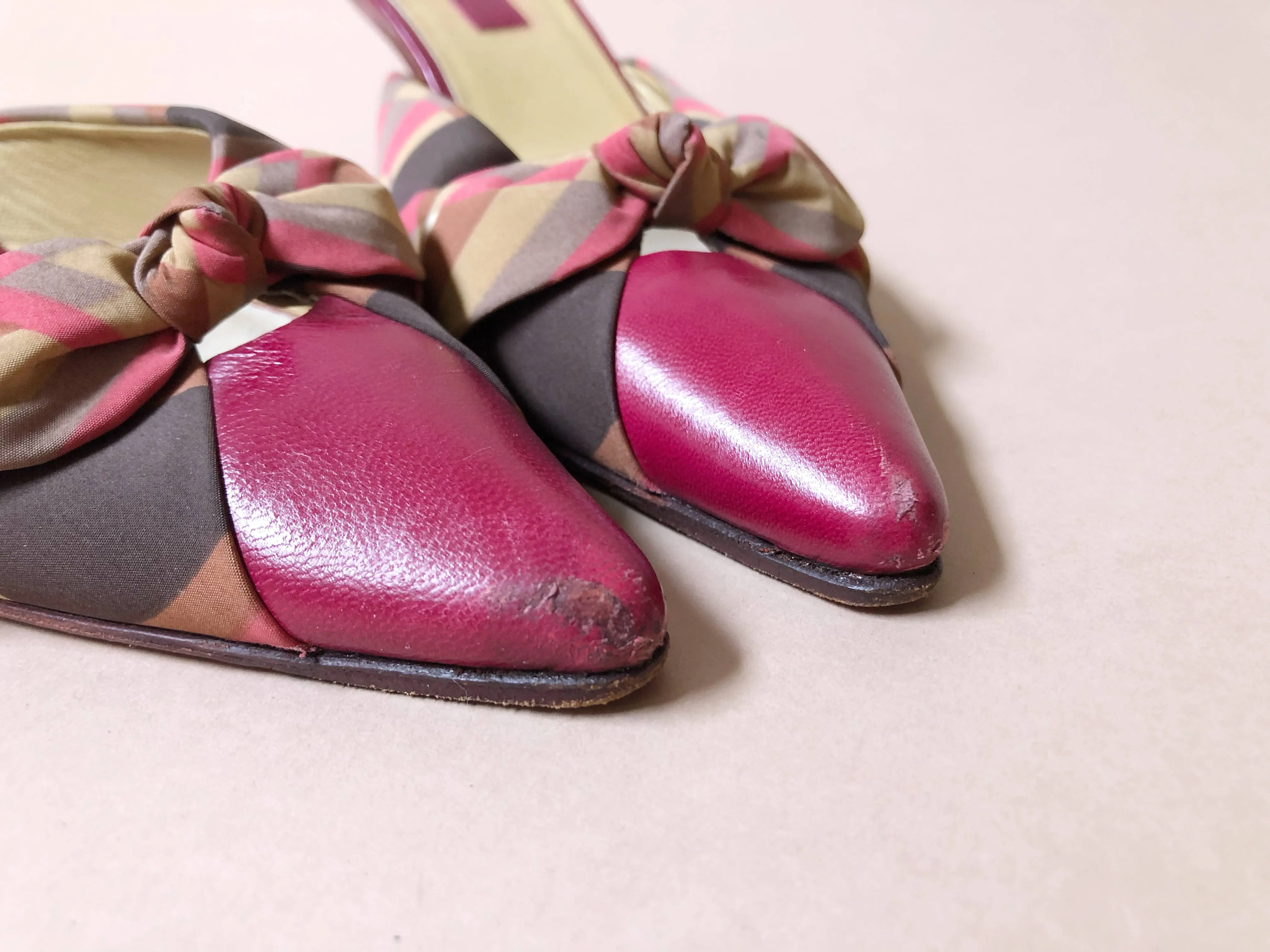 BALDINI Kitten Heel Slides / Pantolette