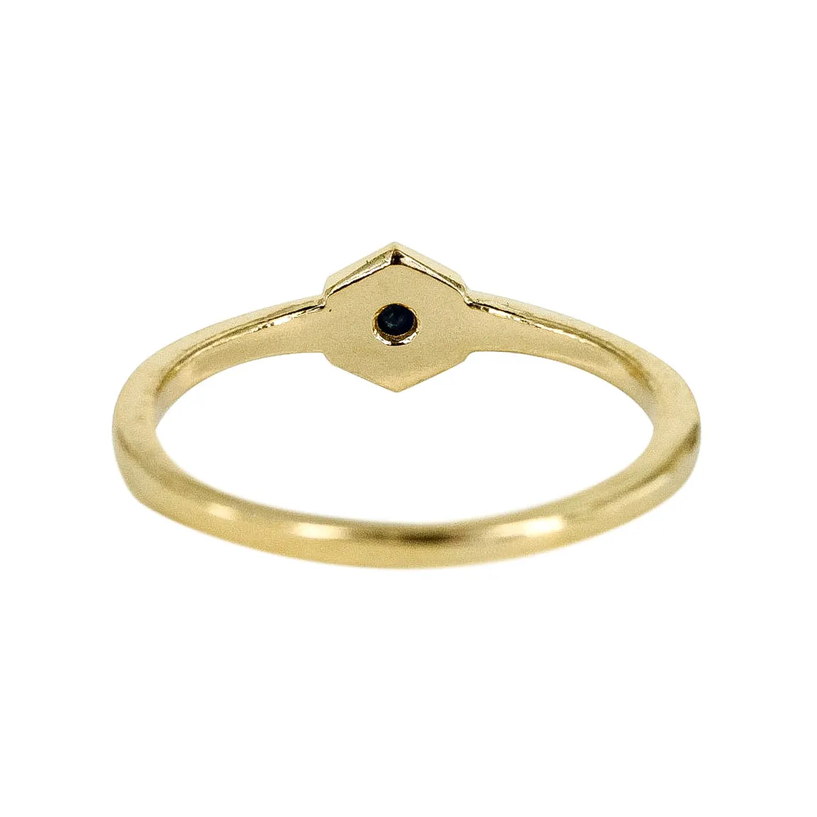 Birthstone Hexagon Ring - Sapphire - September