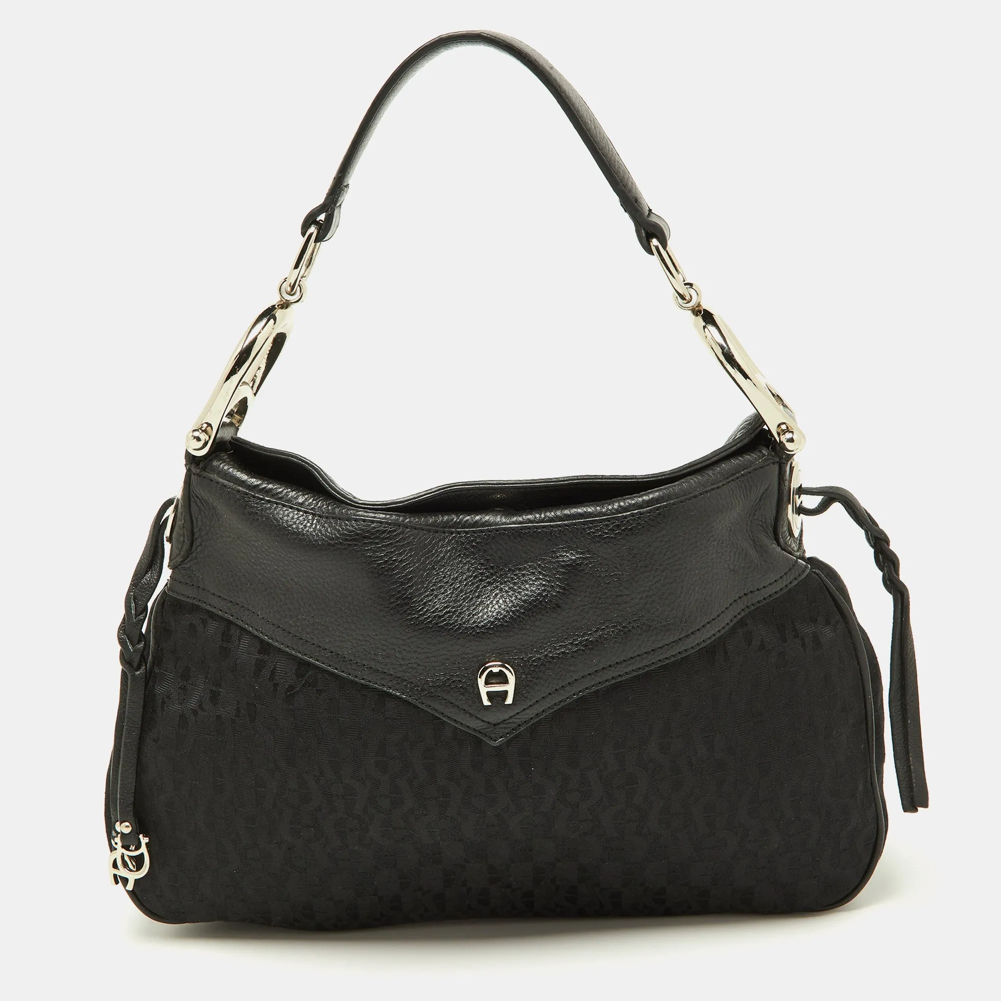 Black Signature Canvas and Leather Hobo