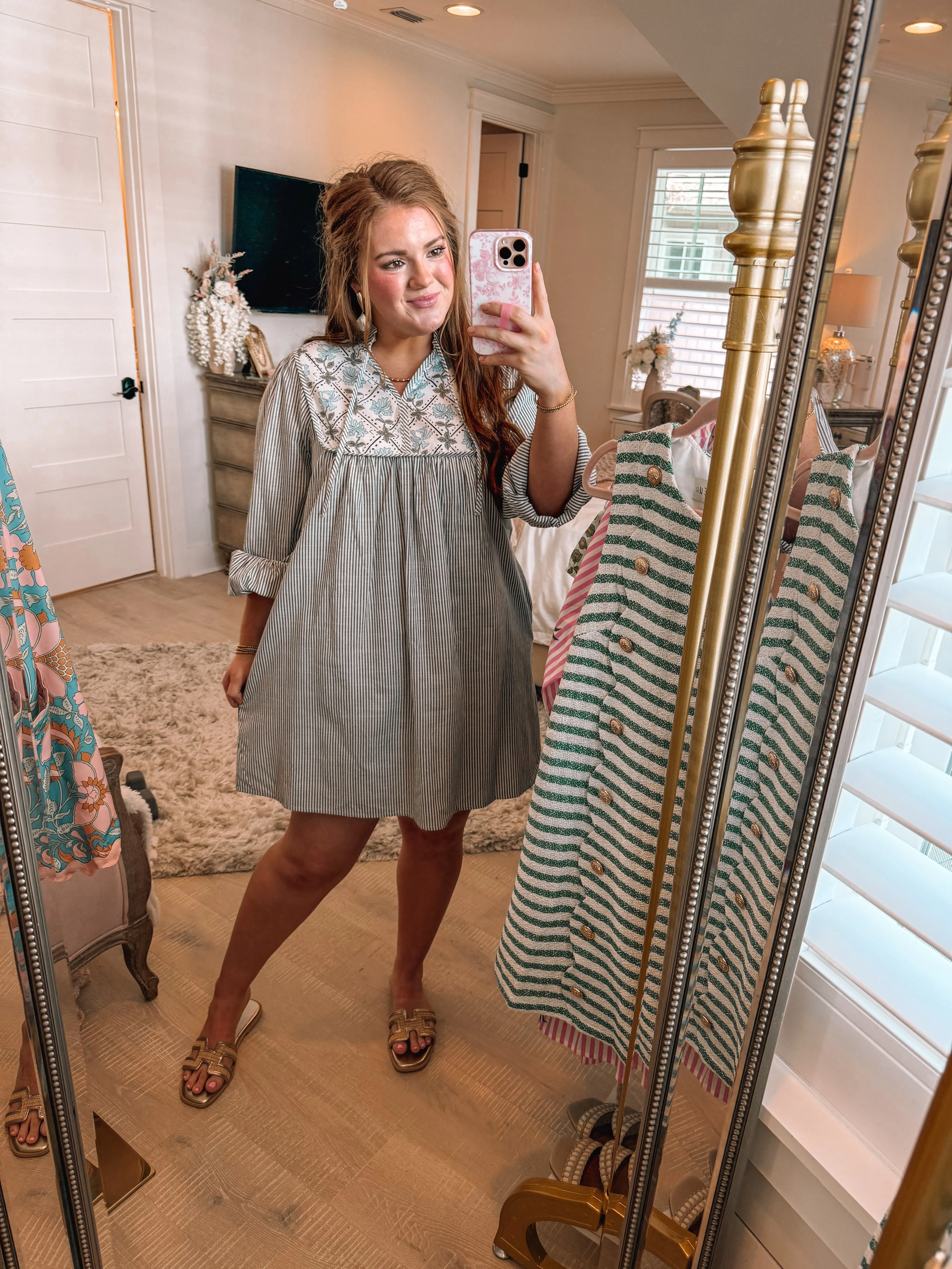 Black Stripe Shift Dress