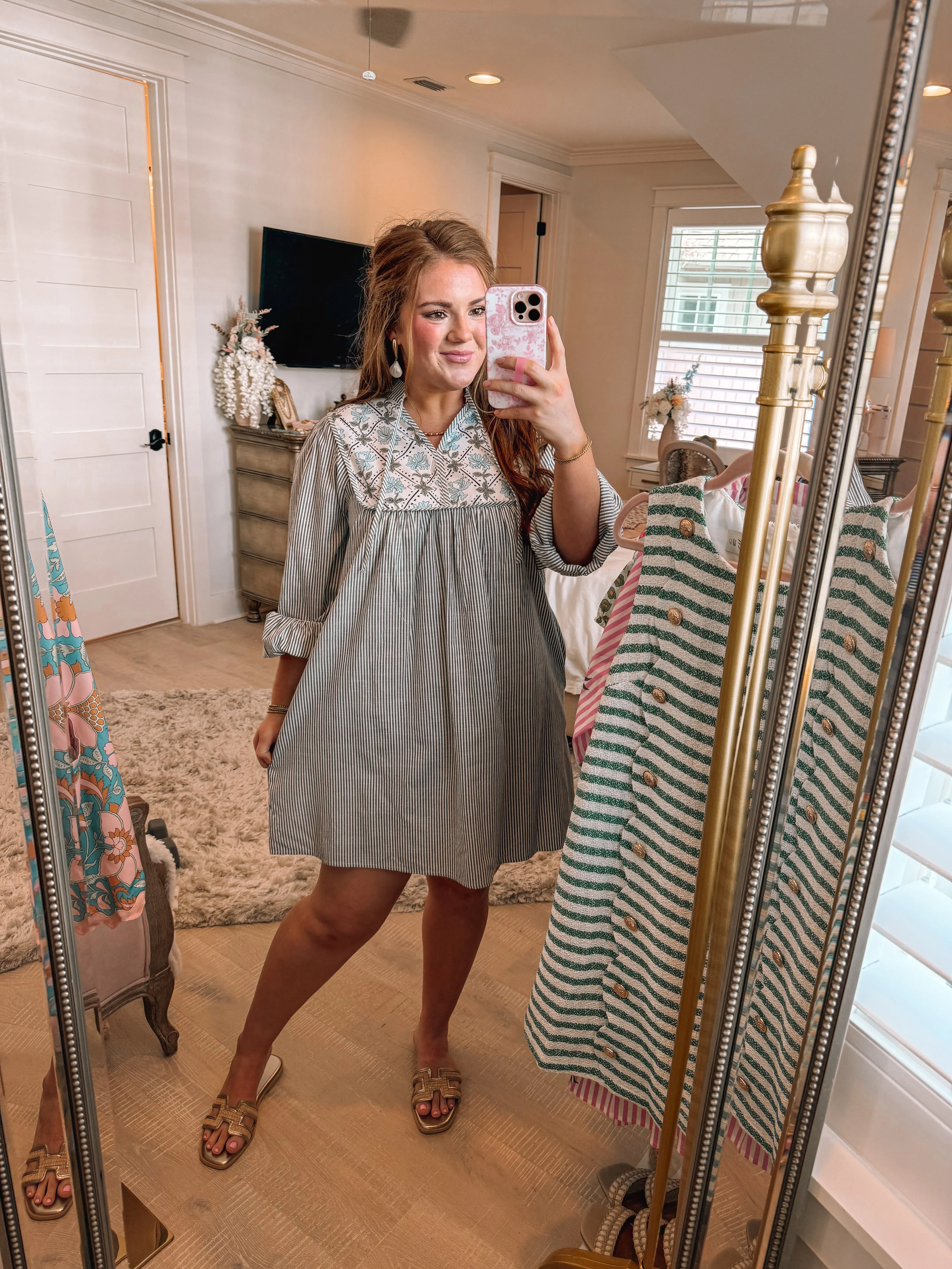 Black Stripe Shift Dress